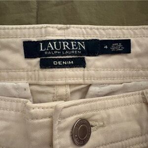 Women’s Ralph Lauren Cream Cargo Skinny Pant